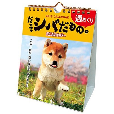 Active Corporation Dog 2019 Shiba Inu Datte Calendar Week Turning Tabletop Thing 4990012595662 Ebay