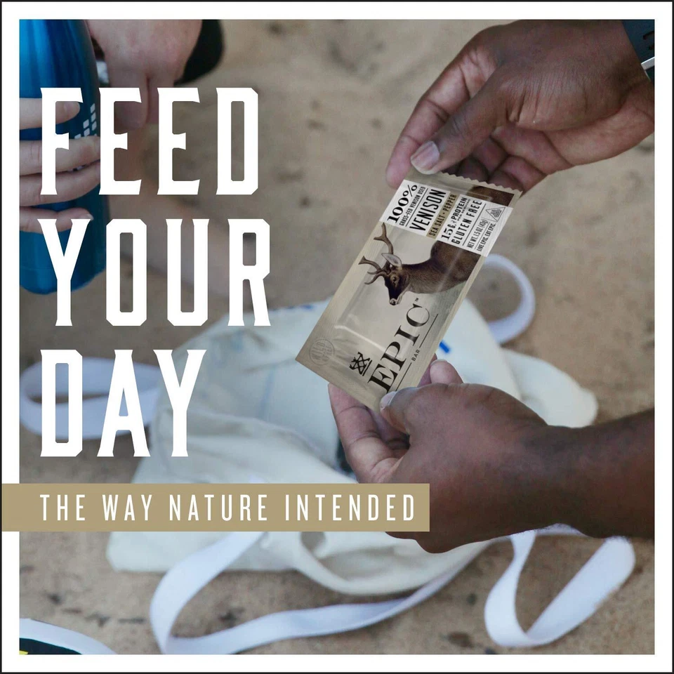 Barritas de proteína EPIC Venison Sea Sal Pimienta 12 unidades 1,5 oz sin gluten Keto Fri... Foto 4 de 4