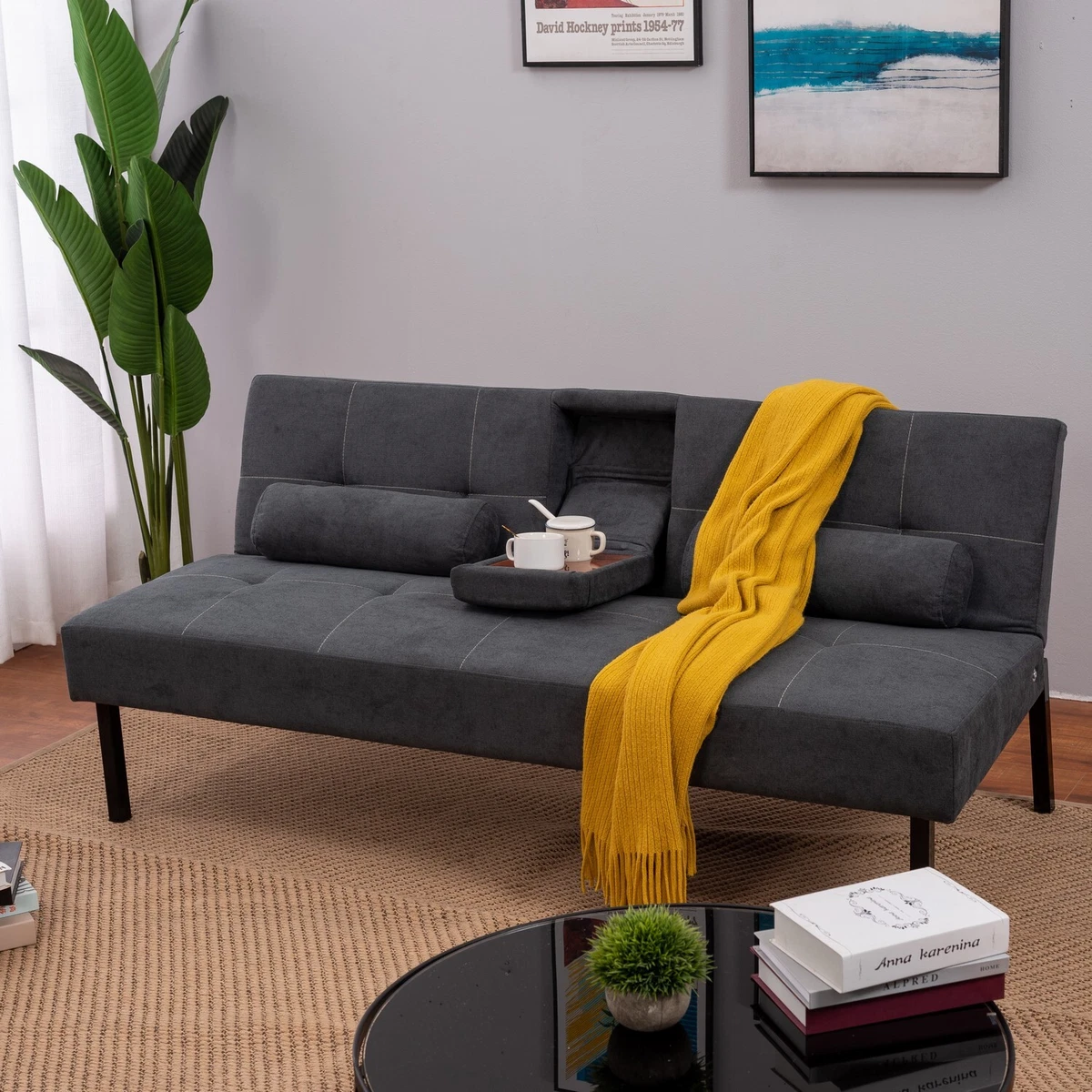 Sleeper Sofa Couch Convertible Sofa Bed Fold Living Room Futon