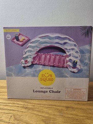 Sun Squad 4ft Long Inflatable Lounge Chair New