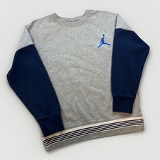 Jordan Boys' Sweatshirt with Blue Sleeves and Logo, Size XL 13-15 Years 