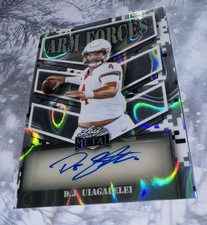 2024 Leaf Metal Arm Forces DJ Uiagalelei  Platinum Lave Prizm Autograph #ed 2/15
