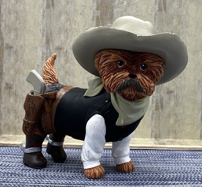 The Hamilton Collection Spurs  N Furs Yorkie Cowboys Paw-fect Hero Cowboy - L1