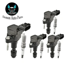 4pcs Ignition Coil and Spark Plug For 2010-2017 Chevrolet Equinox 2.4L L4