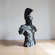 Low Poly Spartan Warrior Bust
