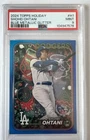 Shohei Ohtani 2024 Topps Holiday Blue Metallic Glitter PSA 9 LA Dodgers #H1