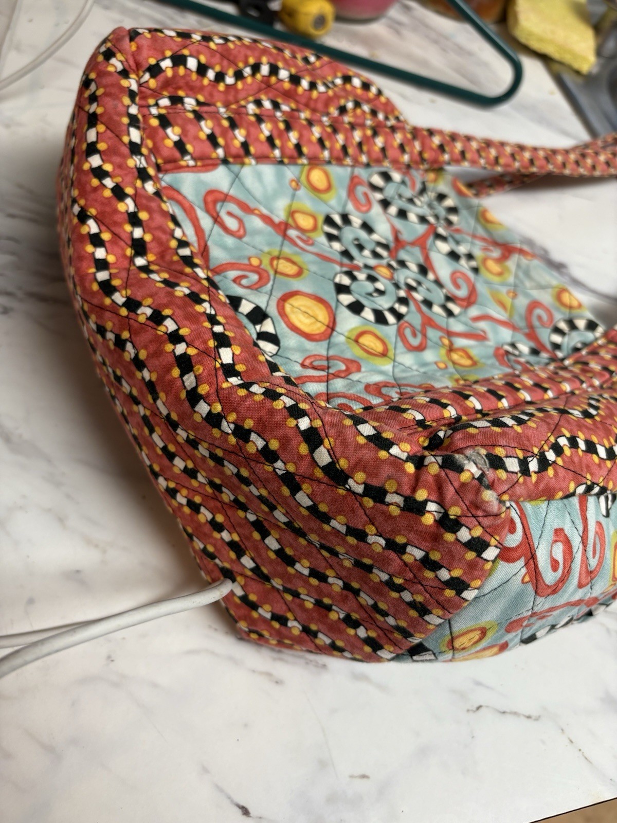 Handmade Quilted Patchwork Tote Bag - image 3