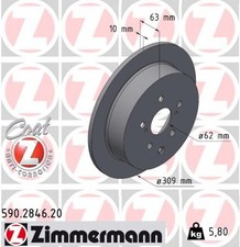 2 dischi freno Zimmermann Coat Z 590.2846.20 per Toyota Siena Highlander 4WD