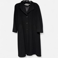 Vintage JH Collectibles Black Overcoat Women’s 100% Pure Wool USA Made L/Xl 90s