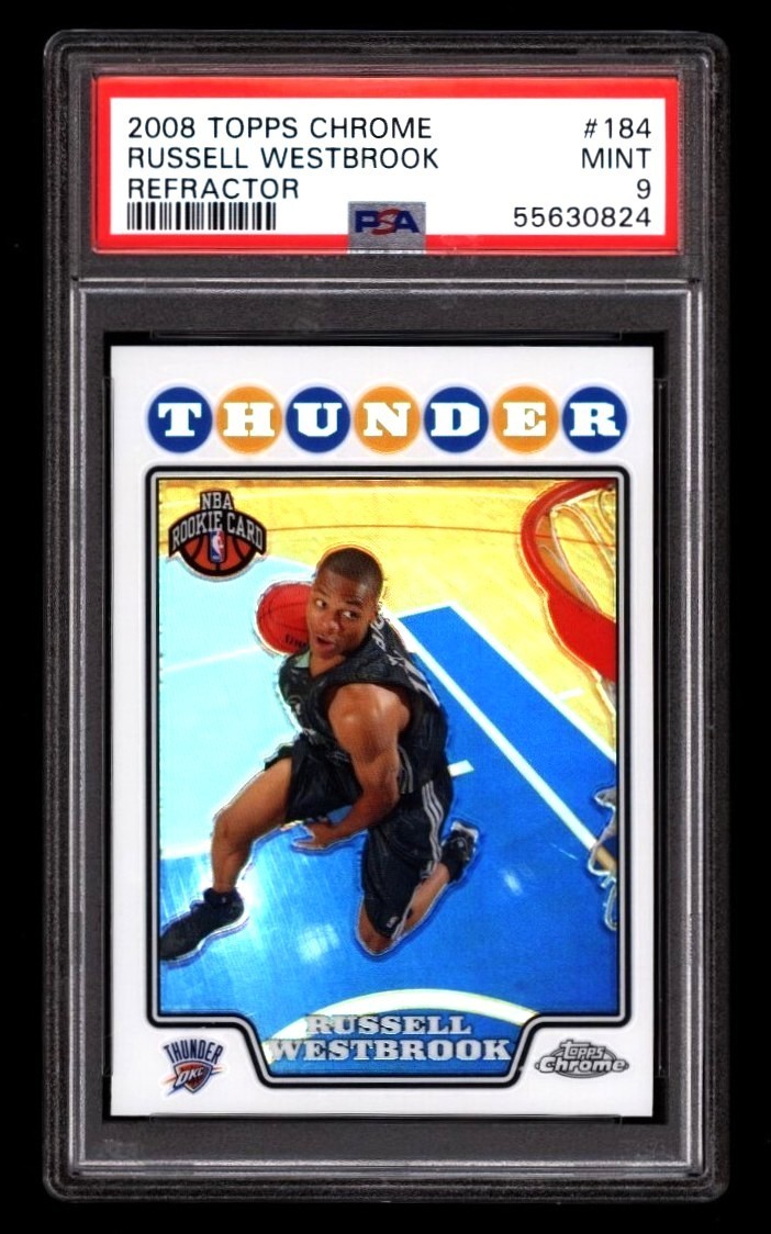RUSSELL WESTBROOK 2008 Topps Chrome REFRACTOR PSA 9 Thunder Nuggets #184 HOF