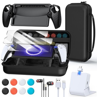 FYOUNG Accessories Kit for PlayStation Portal, Carrying Case Bundle and Black 