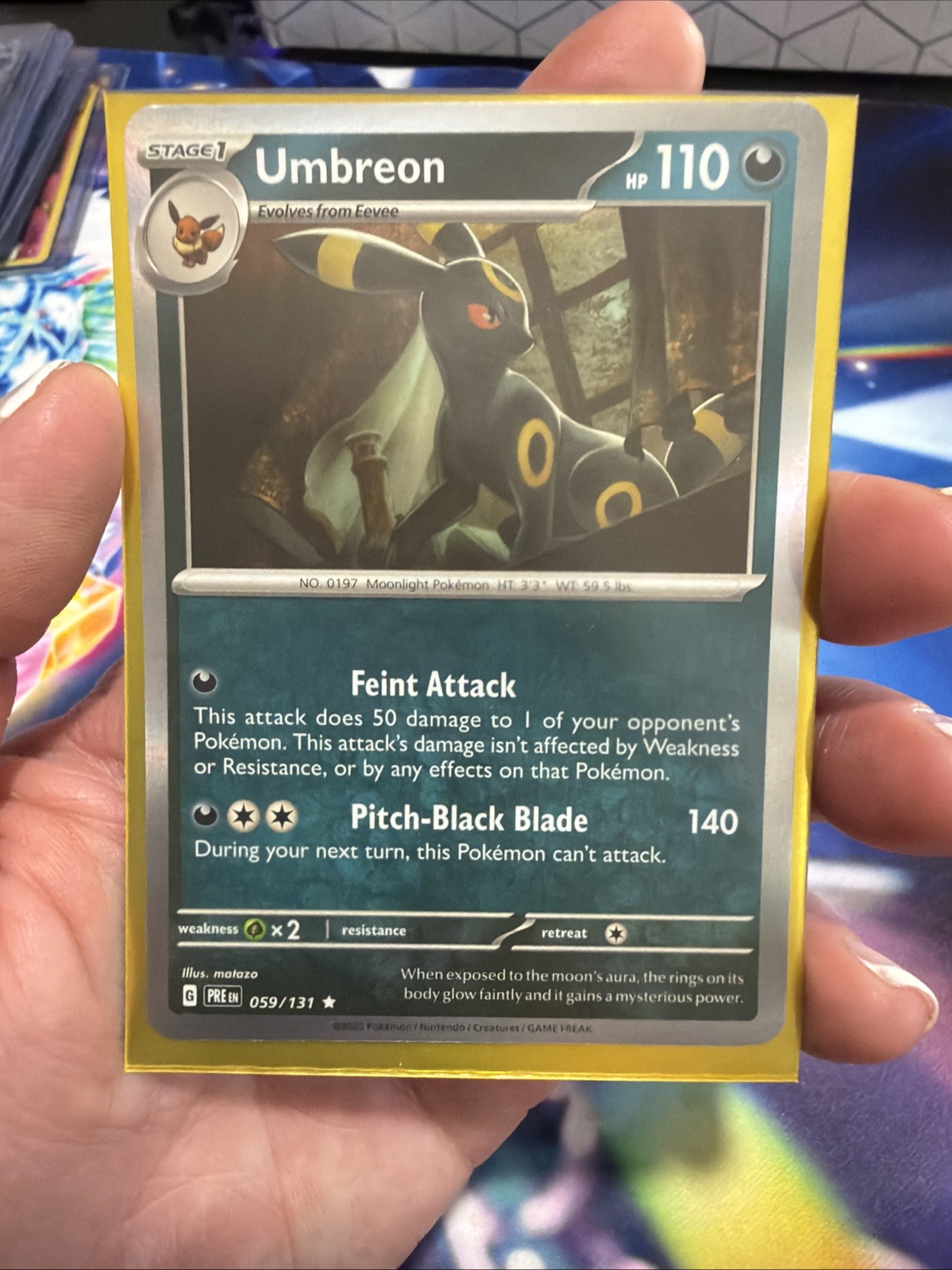 Pokémon TCG Umbreon Pokeball Card 059/131 Prismatic Evolutions Near Mint
