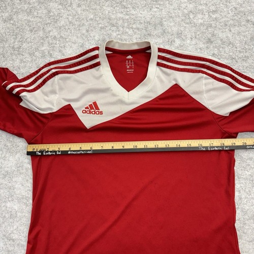 adidas Toque 13 Soccer Jersey Color Block Boys M Red White Stitched Climacool - Picture 3 of 13