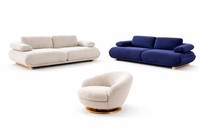 Wohnzimmer Set Modern Mehrfarbig Designer-Set Couch Komfortabel Stoff