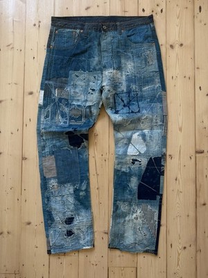 Handmade Boro Sashiko Distressed 501 Jeans - W36''