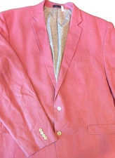 Lauren Ralph Lauren Men's 100% Linen Blazer Sport Coat Size 54XL Salmon Pink