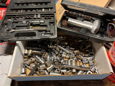 Lot Of 233 Mixed Sockets Husky Pm Kobalt Other Mfgs. Ratchets Driver Lot Of 233 Mixed Sockets Husky Pm Kobalt Other Mfgs. Ratchets Driver