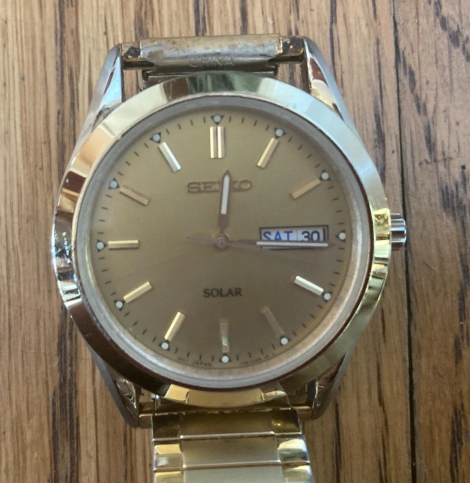 Seiko Solar Gold Band Wristwatches for sale | eBay