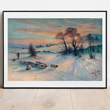 Kunstdruck The Winter's Glow von Farquharson Gicl&eacute;e Poster Galerie Wandbild