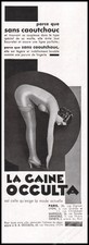1930 Ropa Interior Liguero Faja Estampado Anuncio Mujeres Moda Piernas Largas Zapatos-EC
