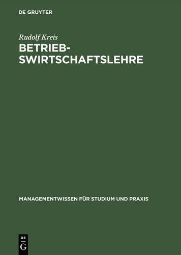 Rudolf Kreis Betriebswirtschaftslehre (Hardback)
