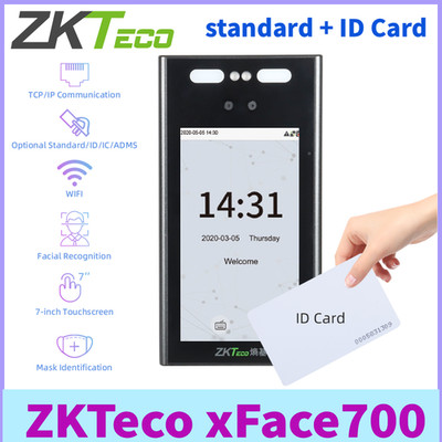 ZKTeco xFace700 TCP/IP ID Card Mask Multi-face Recognition Access Control System