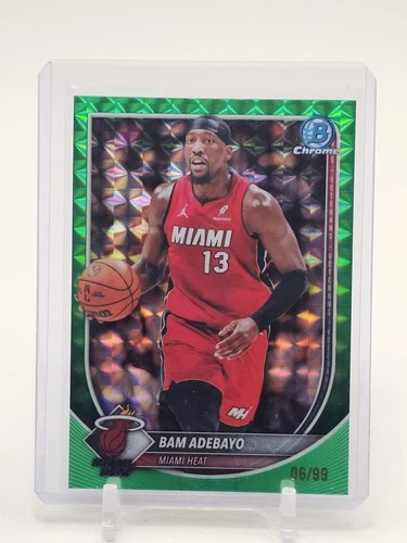 BAM ADEBAYO 2025-26 BOWMAN CHROME GREEN GEOMETRIC /99 #BCV-89 HEAT Q7436