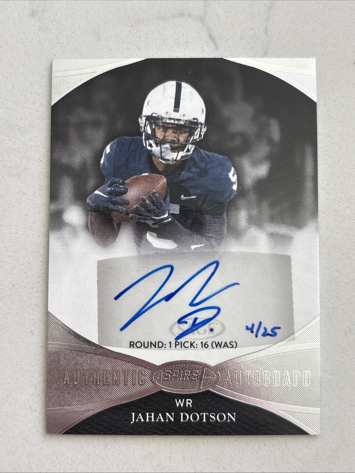 Jahan Dotson Sage Aspire Autograph #JD Hyper Silver
