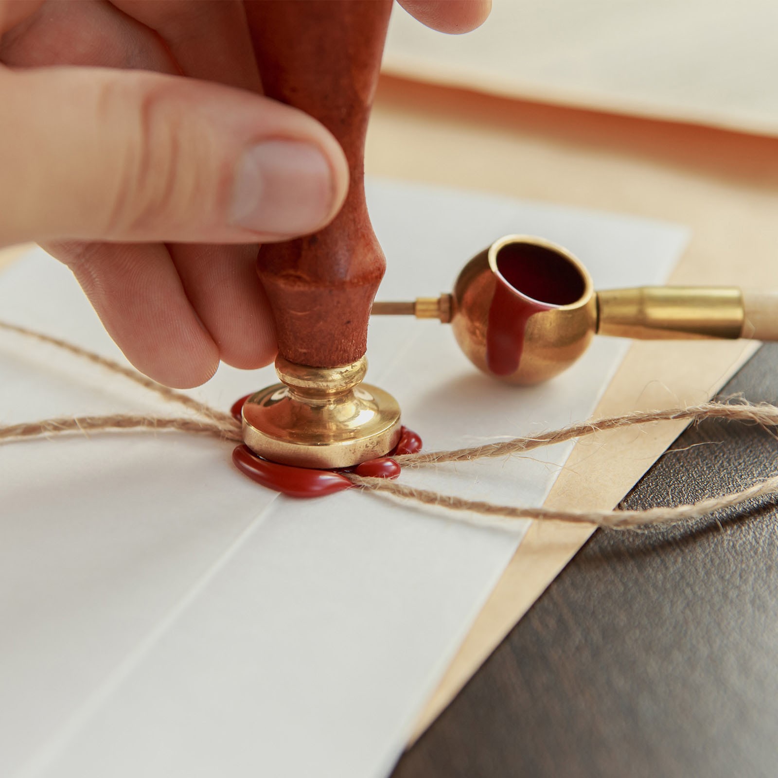 Alphabet W Wax Seal Stamp Initial Letter Sealing Wax Stamp Retro, Style 3