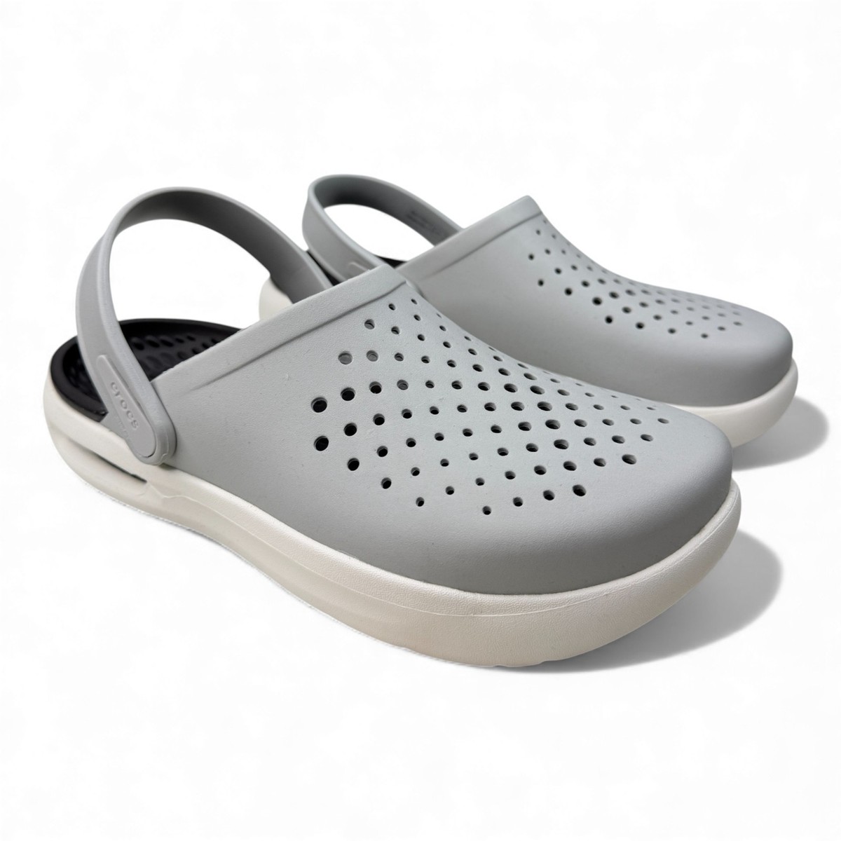 Crocs Literide Inmotion Clogs Mens 10 Womens 12 White Slip On Sandals Shoes Crocs Inmotion Clog Light Gray SlipOn Sandals | Mercari main image 2
