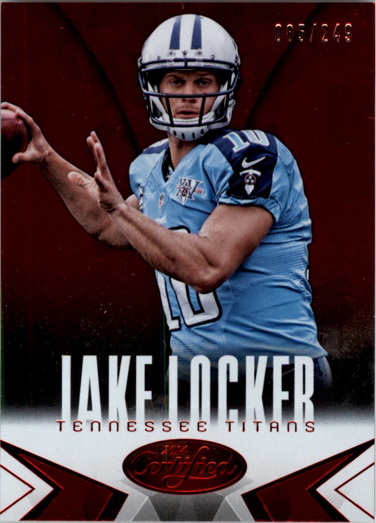 2014 Certified Red #95 Jake Locker /249 - FB