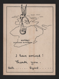 Early Baden Powell Sketch Thank You Birth Announcement Card Boy Scout Rare