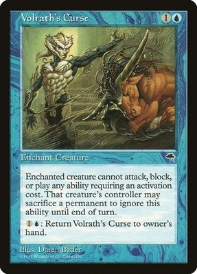 Volrath's Curse NM/M Tempest Blue Enchant Creature Mtg Magic English Regular 