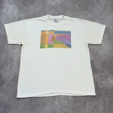 Vintage Solar Glyph 10 Shirt Mens L White Art Graphic Box Tech Sketch