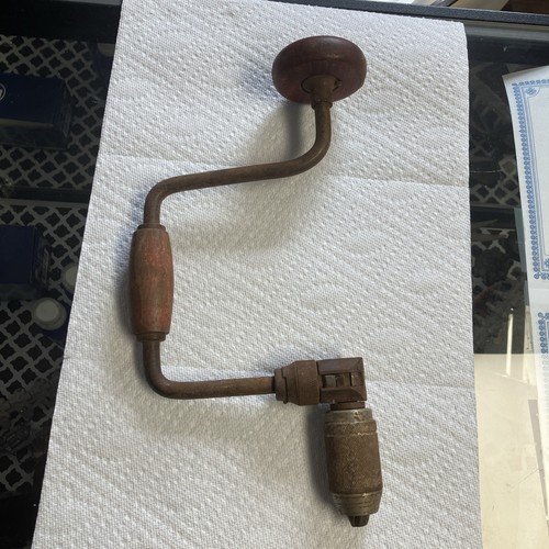 Antique Early 1900s Hand Crank Woodworking Drill Auger Tested - Picture 1 of 5