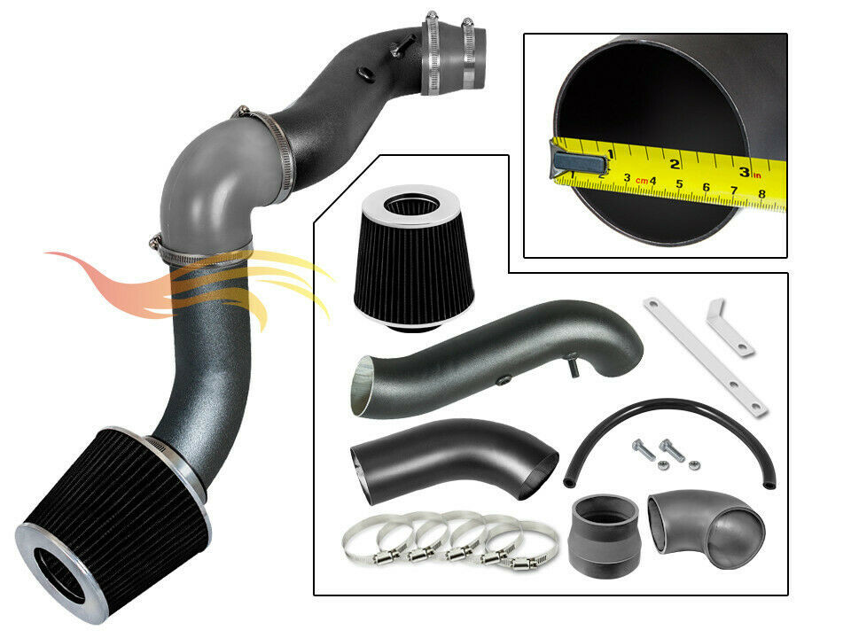 Xyz Rw Grau Sport Kalt Luft Ansaug Set + Filter Für 04-08 Chevy Aveo 1.6L L4