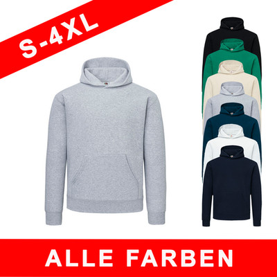 Fruit of the Loom Supercotton Hooded Herren | S-4XL | Kapuzenpullover Baumwolle 