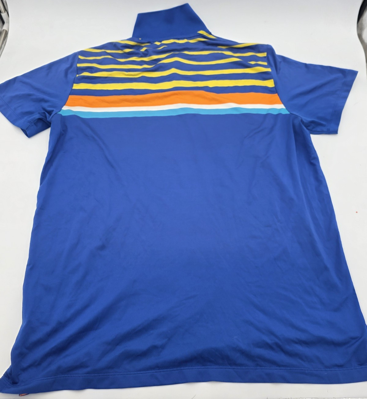 Puma Large Polo Striped Multicolor Sport Lifestyle Colorblock Golf Performance thumbnail 9