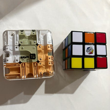 Rubik's 3x3x3 Twist Puzzle Cube Lot w/ Maze Cube, Multicolor Plastic