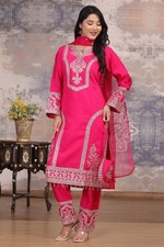 Luxury Pink Silk Salwar Kameez Indian Pakistani Wedding Party Suit Ethnic Dress