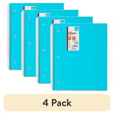Wide Ruled 1-Subject Notebook 100 Sheets 9x11 Inches Teal College Ruled
