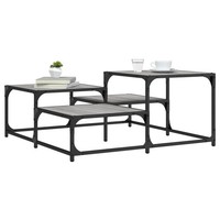 Couchtisch Grau Sonoma 87,5X87,5X40 Cm Holzwerkstoff