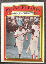 1972 TOPPS 1971 AL PLAYOFFS 