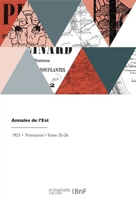 Annales de l'Est by Universite de Nancy (French) Paperback Book