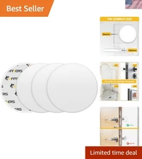 Large 3.15" Self-Adhesive Door Bumpers - White Wall Protectors (4 Pack)