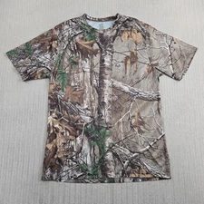 Realtree Xtra Camo Shirt Mens Medium Green Camoflouge Short Sleeve Hunting