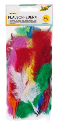 folia 53019 - Federn, Flauschfedern, 10 G, Farbig Sortiert In Intensiven Farben - Photo 1/2