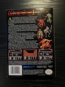 Nexoft Wizardry: Proving Grounds of the Mad Overlord NES 1990 Box & Manual
