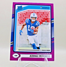2024 Panini Donruss Football Rated Rookie Adonai Mitchell #343 Purple Border