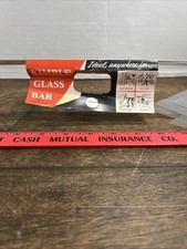 Vintage 18  Kimble Bent Glass Towel Bar With Original Label and Screws, Unused